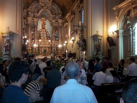 Missa Pontifical celebrando os 10 anos da presença na Capela Santa Luzia